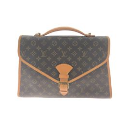 ▼▼ LOUIS VUITTON ルイヴィトン ハンドバッグ ビジネスバッグ モノグラム ビバリー ショルダーベルト欠品 M51120 ブラウン Bランク