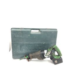 ▼▼ HITACHI 日立 電動工具 受電式 18V コードレス式 セーバーソー レシプロソー 充電器・充電池1個 ケース付 CR18DL グリーン Cランク