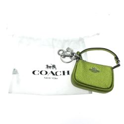 ▼▼ COACH コーチ ミニ ノリータ バッグ チャーム メタリックグリーン  CP360 Aランク