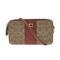 ▼▼ COACH コーチ レディース ショルダーポーチ シグネチャー キラ クロスボディ CH797 ブラウン Bランク