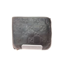 ▼▼ GUCCI グッチ メンズ 二つ折財布 グッチシマ レザー  146223 ブラウン Cランク