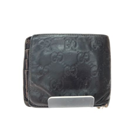  GUCCI グッチ メンズ 二つ折財布 グッチシマ レザー  146223 ブラウン