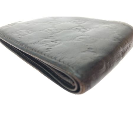  GUCCI グッチ メンズ 二つ折財布 グッチシマ レザー  146223 ブラウン