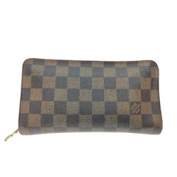 ▼▼ LOUIS VUITTON ルイヴィトン レディース 長財布 ラウンドファスナー ポルトモネ・ジップ ダミエ エベヌ  N61728 ブラウン Bランク