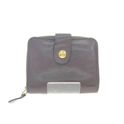 ▼▼ IL BISONTE イルビゾンテ メンズ 二つ折り財布 ラウンドファスナー レザー SMW067 PV0005 CA106B ブラウン Bランク