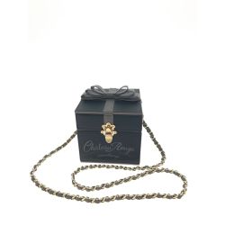 ▼▼ Samantha Vega サマンサベガ レディース ショルダーバッグ リボンBOX風 チェーン ブラック Bランク
