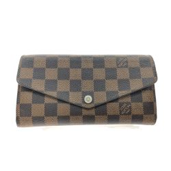 ▼▼ LOUIS VUITTON ルイヴィトン レディース 長財布 ダミエ ポルトフォイユ サラ N63209 ブラウン Bランク
