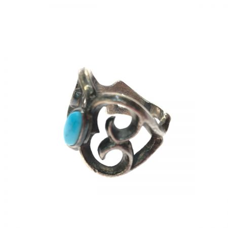  NAVAJO インディアンジュエリー シルバーアクセサリー 指輪 リング ターコイズ WBH刻印 17号