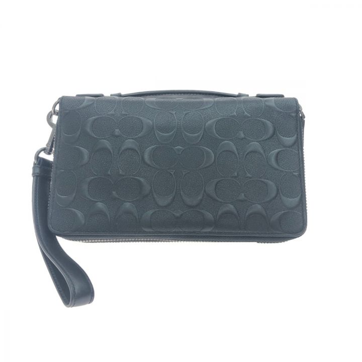 COACH コーチ メンズ ダブルジップ 長財布 デボスド シグネチャー 