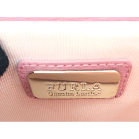  FURLA フルラ レディース ミニショルダーバッグ 2重 チェーンバッグ ピンク