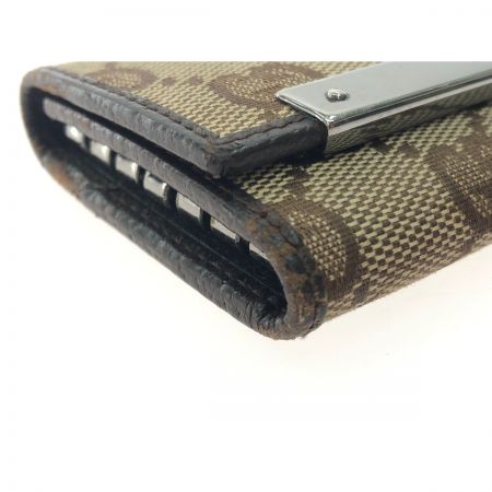  GUCCI グッチ ユニセックス 6連キーケース GGキャンバス×レザー 1本欠損