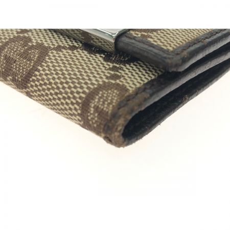  GUCCI グッチ ユニセックス 6連キーケース GGキャンバス×レザー 1本欠損