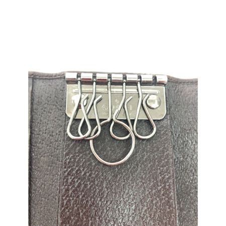  GUCCI グッチ ユニセックス 6連キーケース GGキャンバス×レザー 1本欠損