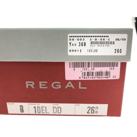  REGAL リーガル メンズ ビジネスシューズ ウイングチップ 日本製 山陽レザー 栃木レザー 26cm 10ELDD ブラック