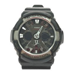▼▼ CASIO カシオ メンズ腕時計 クオーツ デジアナウォッチ G-SHOCK Gショック GA-200 ブラック Cランク