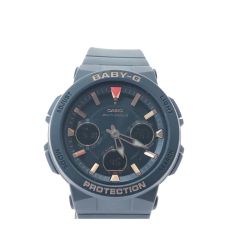 ▼▼ CASIO カシオ デジアナウォッチ クオーツ 電波ソーラー Baby-G BGA-2510 ネイビー Bランク