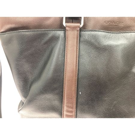 COACH コーチ ユニセックス 2WAY ショルダートート レザー メトロポリタン F54758 ブラック×ブラウン