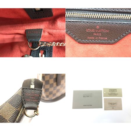  LOUIS VUITTON ルイヴィトン トートバッグ バケット ポーチ付 ダミエ マレ N42240 ブラウン