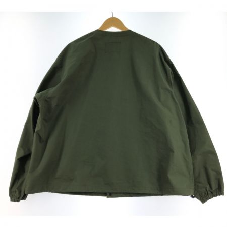  CALEE DROP SHOULDER NO COLLAR JACKET オリーブ