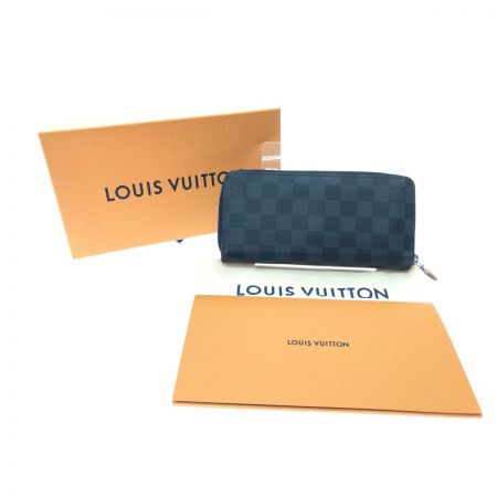  LOUIS VUITTON ルイヴィトン メンズ長財布 ラウンドファスナー ダミエ グラフィット N63095 ブラック