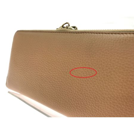  Chloe クロエ レディース 長財布 ラウンドファスナー Alphabet アルファベット レザー メタルチャーム ベージュ