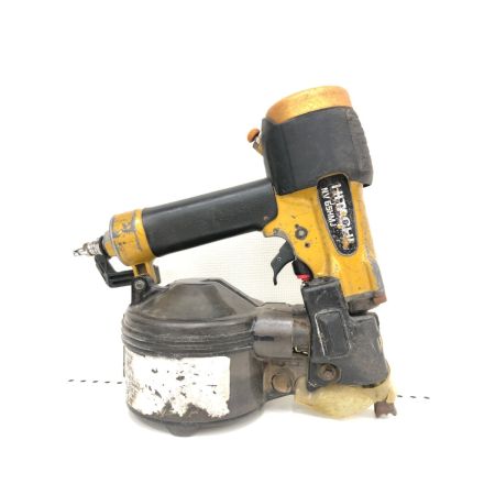 HITACHI 日立 エアツール らくらく単連 エアダスタ付 高圧ロールエア釘打ち機 NV65HMJ イエロー