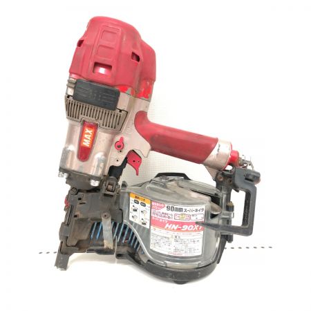 MAX マックス エアツール 高圧釘打ち機 90mm スーパーネイラ ケース付 HN-90X1 レッド
