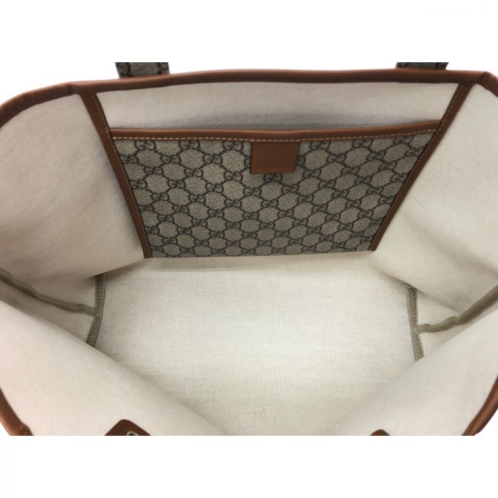 GUCCI グッチ レディース トートバッグ ショルダートート GGスプリーム シェリーライン 211134 493075  グレー｜中古｜なんでもリサイクルビッグバン