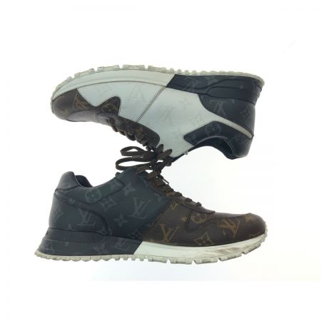  LOUIS VUITTON ルイヴィトン ランアウェイライン 17年 レザー スニーカー モノグラム マルチカラー 7インチ GO0197 ブラウン×ブラック