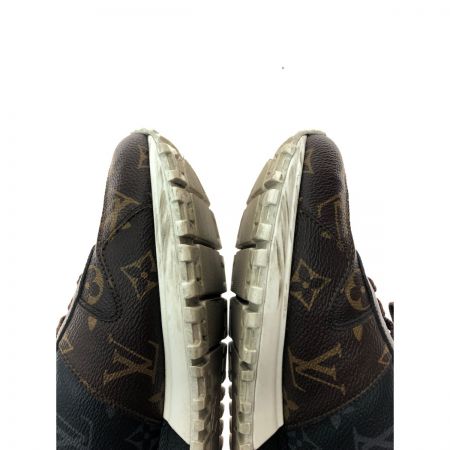  LOUIS VUITTON ルイヴィトン ランアウェイライン 17年 レザー スニーカー モノグラム マルチカラー 7インチ GO0197 ブラウン×ブラック