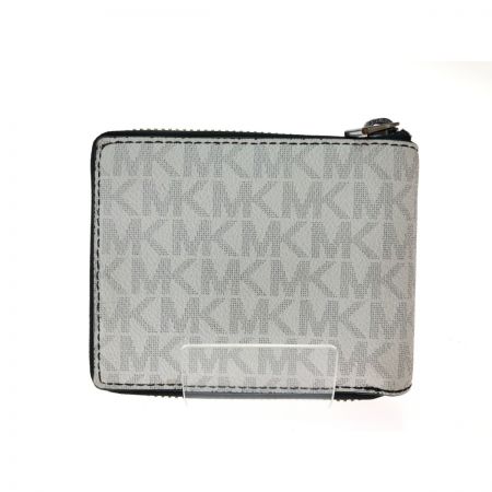  MICHAEL KORS マイケルコース メンズ 二つ折り財布 シグネチャー W ビルフォールド ジップ アラウンド 36U2LCOF3B ホワイト