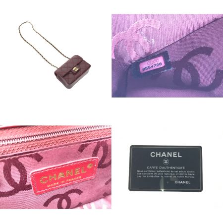  CHANEL シャネル ミニマトラッセ ワイルドステッチ レッド ショルダーバッグ A35200 エンジ