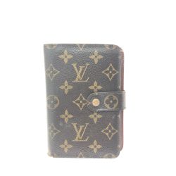 ▼▼ LOUIS VUITTON ルイヴィトン レディース 二つ折り財布 パスケース付財布 モノグラム ポルトパピエジップ M61207 ブラウン Cランク