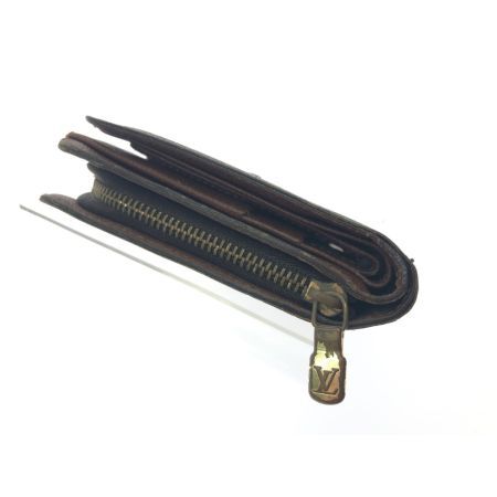  LOUIS VUITTON ルイヴィトン レディース 二つ折り財布 パスケース付財布 モノグラム ポルトパピエジップ M61207 ブラウン