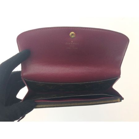  LOUIS VUITTON ルイヴィトン レディース 長財布 モノグラム ポルト・フォイユ・エミリー M61289 ブラウン×ボルドー