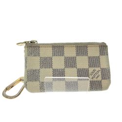 ▼▼ LOUIS VUITTON ルイヴィトン ユニセックス コインケース ダミエ アズール ポシェット  クレ N62659 ホワイト Cランク
