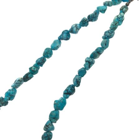   メーカー不明 インディアンジュエリー ナバホ族 ターコイズ ラフカット ネックレス 40cm