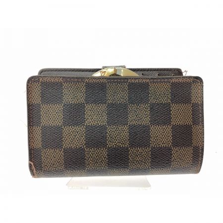  LOUIS VUITTON ルイヴィトン レディース 二つ折り財布 がま口 ダミエ ポルト モネ・ビエ ヴィエノワ N61664 ブラウン
