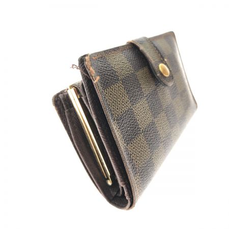  LOUIS VUITTON ルイヴィトン レディース 二つ折り財布 がま口 ダミエ ポルト モネ・ビエ ヴィエノワ N61664 ブラウン