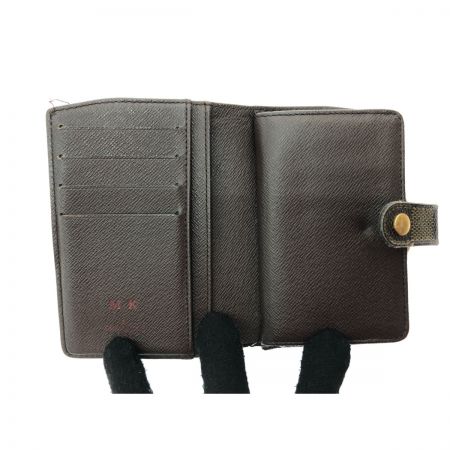  LOUIS VUITTON ルイヴィトン レディース 二つ折り財布 がま口 ダミエ ポルト モネ・ビエ ヴィエノワ N61664 ブラウン