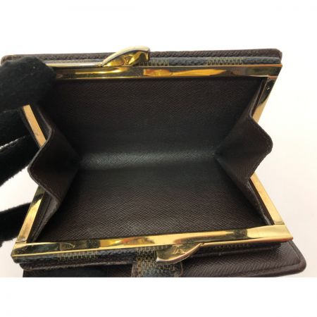  LOUIS VUITTON ルイヴィトン レディース 二つ折り財布 がま口 ダミエ ポルト モネ・ビエ ヴィエノワ N61664 ブラウン