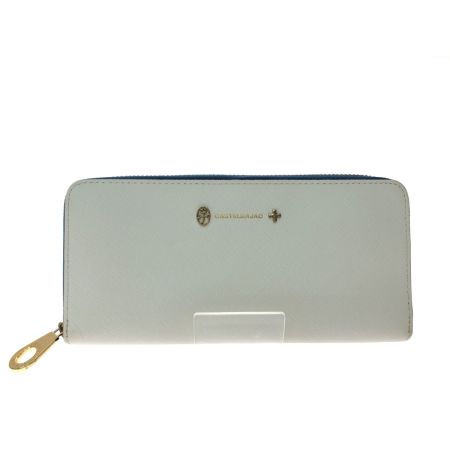  CASTELBAJAC カステルバジャック レディース 長財布 ラウンドファスナー ルル ホワイト×ブルー