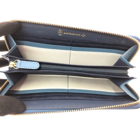  CASTELBAJAC カステルバジャック レディース 長財布 ラウンドファスナー ルル ホワイト×ブルー