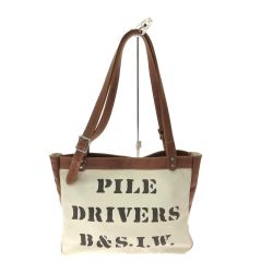 ▼▼ FREE WHEELERS フリーホイーラーズ ユニセックス トートバッグ パイルドライバー ツールキャリアー  ベージュ Bランク