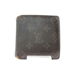 ▼▼ LOUIS VUITTON ルイヴィトン 二つ折り財布 モノグラム ポルトフォイユ・マルコ M61675 ブラウン Cランク
