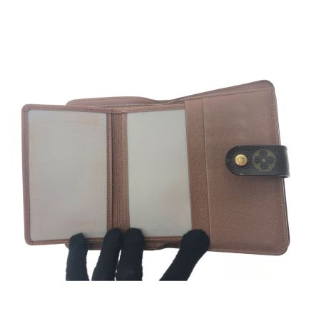  LOUIS VUITTON ルイヴィトン レディース 二つ折り財布 モノグラム ポルトパピエ・ジップ パスケース付 M61207 ブラウン