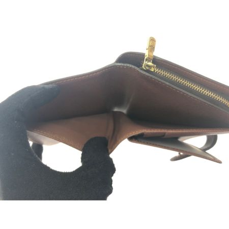  LOUIS VUITTON ルイヴィトン レディース 二つ折り財布 モノグラム ポルトパピエ・ジップ パスケース付 M61207 ブラウン