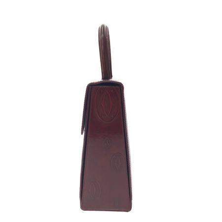  Cartier カルティエ レディース ハンドバッグ ハッピーバースデイ ワンハンドル エナメルカーフ 4H0725 ボルドー