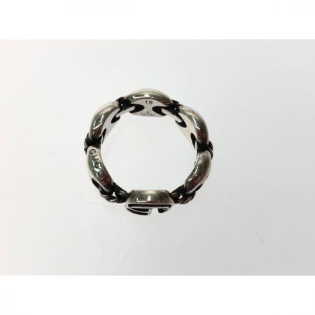  GUCCI グッチ シルバーアクセサリー シルバーリング ダブルG マリーナチェーンリング 14号