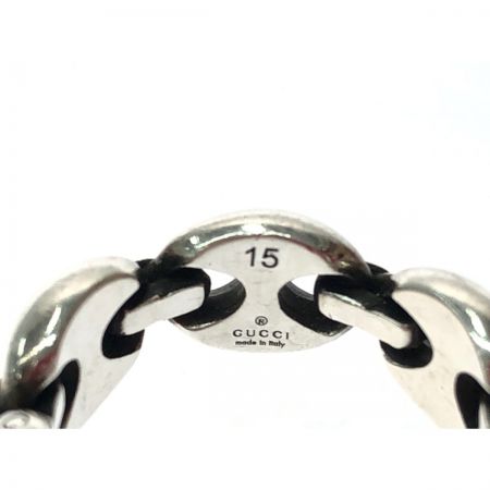  GUCCI グッチ シルバーアクセサリー シルバーリング ダブルG マリーナチェーンリング 14号